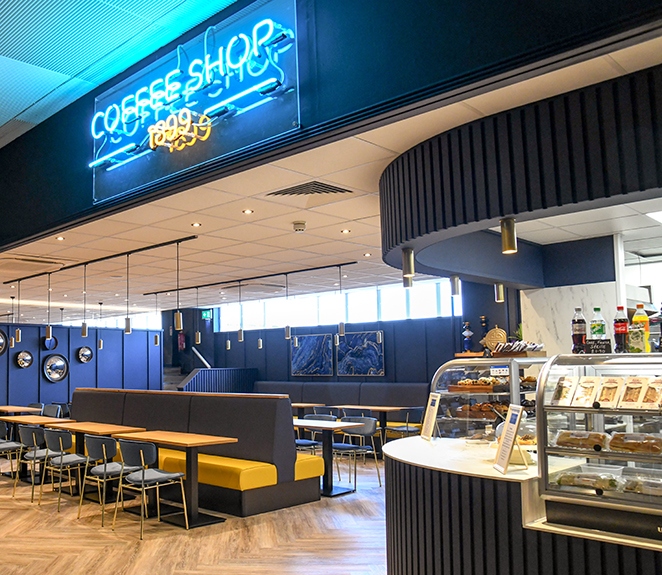 Our freshly refurbished coffee shop is the perfect place to rest and relax, with a delicious selection of drinks and snacks on offer. Whether you’re recharging after shopping our inspiring showrooms, or having a break in between browsing, we look forward to welcoming you.
 
See our coffee shop